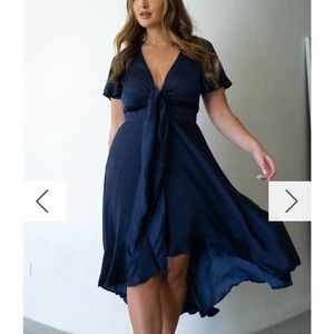 Elegant Navy Blue Women's Dress